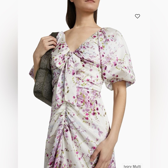 Cinq à Sept Brenton Puff-Sleeve Mid-Summer Bloom Dress Size 4 NWT - Picture 6 of 16